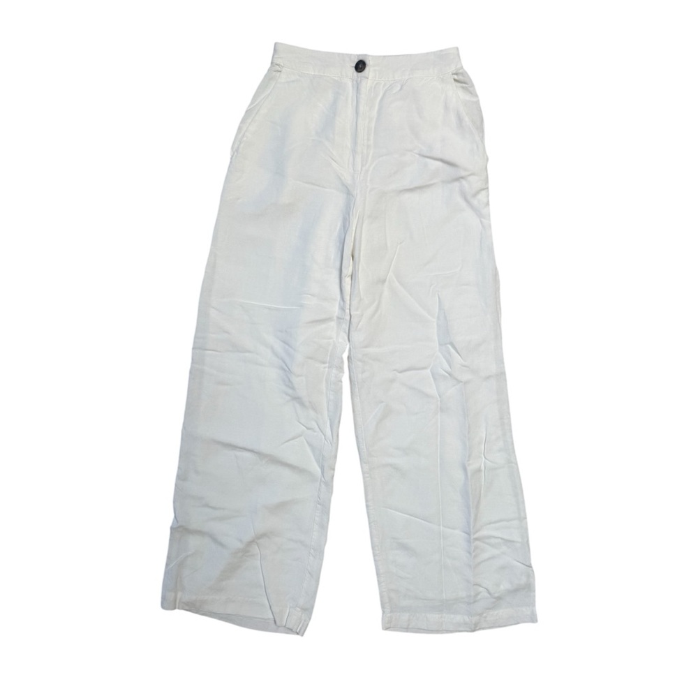 Maye White Linen Pants